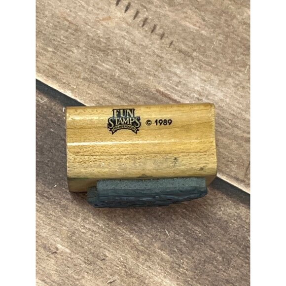 HTF 1989 FUN STAMPS STAMPENDOUS J16 SMALL REINDEER WOOD MOUNTED RUBBER STAMP - Picture 2 of 6